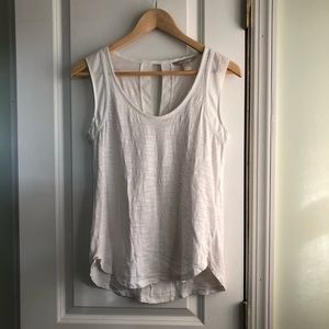 Banana Republic White Sleeveless Top